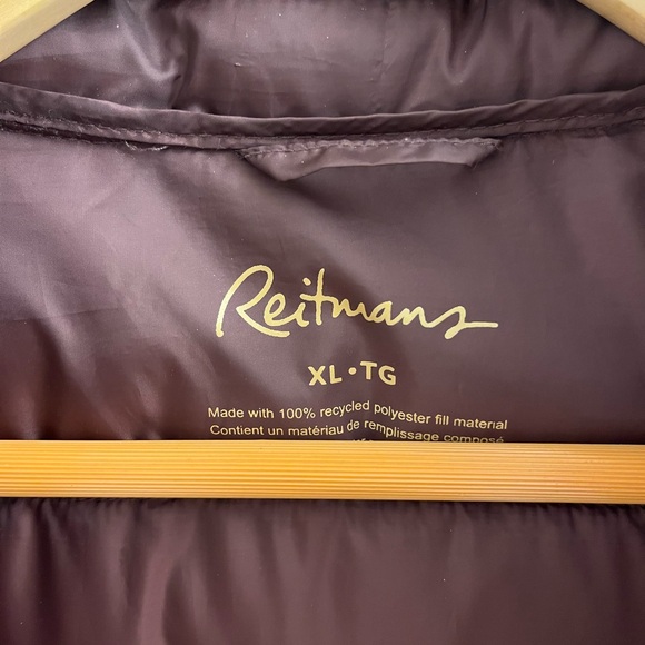 Reitmans - Burgandy Long Puffer Coat - Size XL - Picture 3 of 3